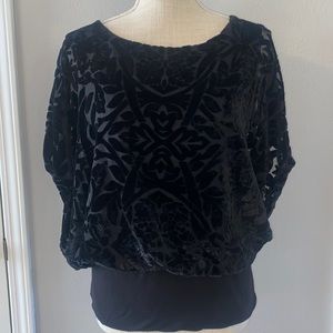 Joseph A Velvet Burnout Style Short Sleeve Top